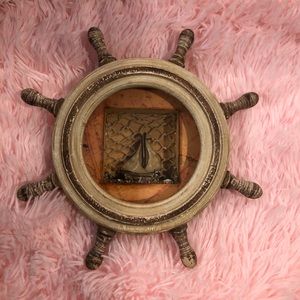 Ship’s wheel shadow box frame